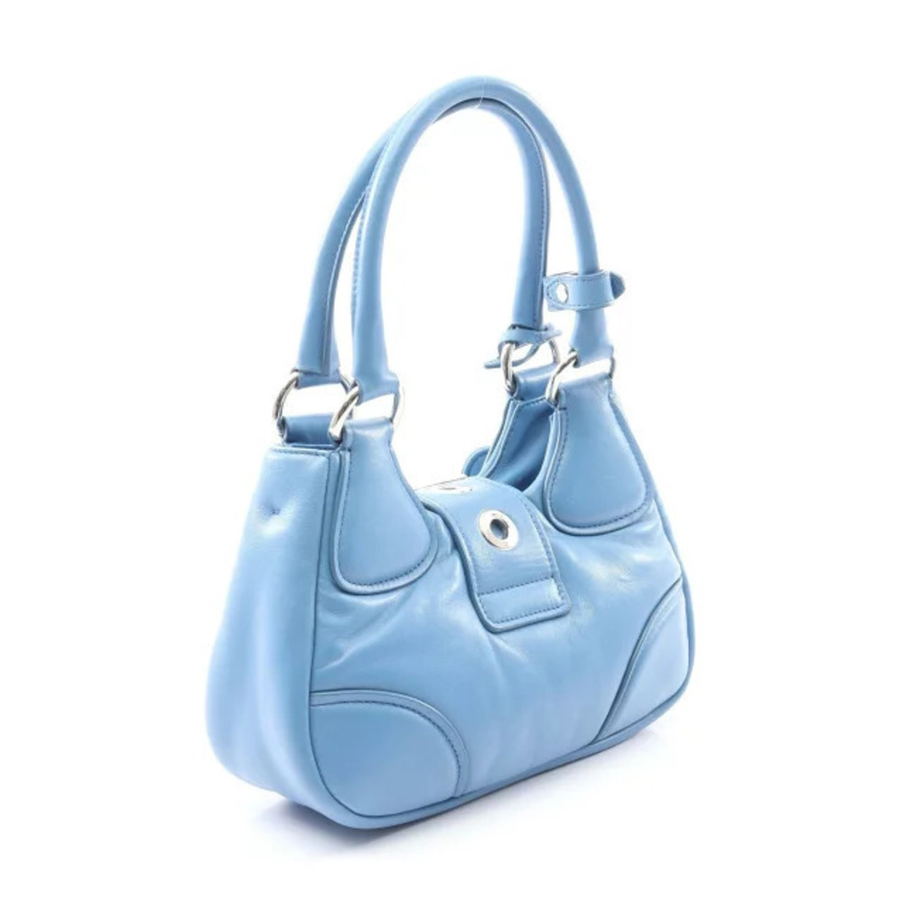 Prada MOON Handbag Leather Blue